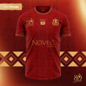 MAILLOT COLLECTOR SPECIAL 80 ANS ROUGE SAISON 2025/26 – FLOCAGE